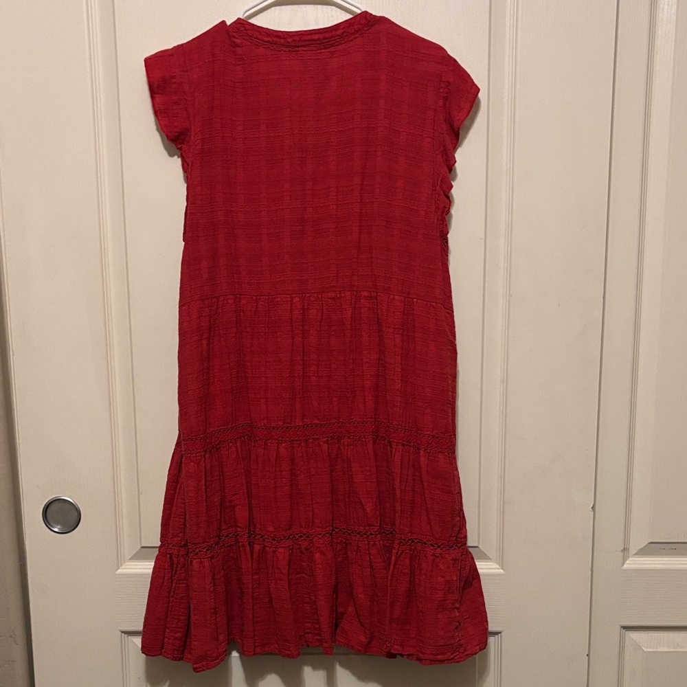 Knox Rose Red Mini Dress with Tassel Tie - Picture 4 of 7